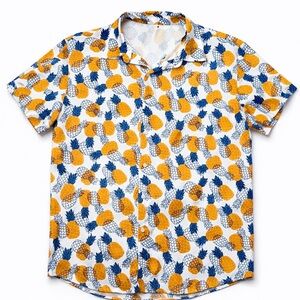 🍍 Pineapple Print Button-Up – Men’s XL 🍍